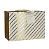 Anděl Geschenk Papiertüte Box 18 x 12 x 9 cm abschließbar, mit goldenen Streifen