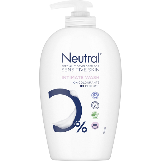 Neutral Intimate Wash Waschemulsion für die Intimhygiene mit Milchsäure, ohne Parfüm 250 ml