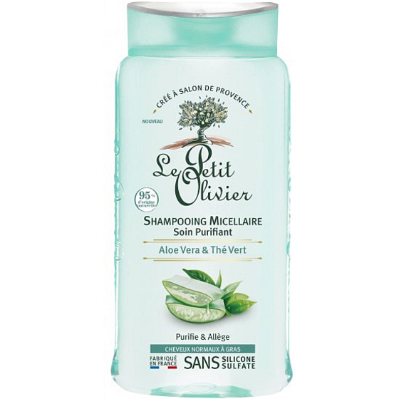 Le Petit Olivier Reinigendes Mizellen-Shampoo für normales und schnell schmierendes Haar 250 ml
