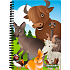 Prime3D Notizbuch - Farmapark Tiere 11 x 15 x 2 cm