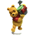 Disney Winnie the Pooh Mini Figur - Winnie stehend mit einem Topf Honig, 1 Stück, 5 cm