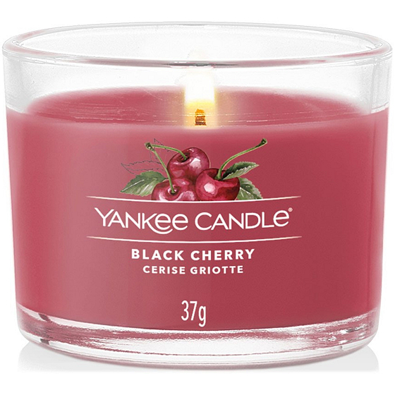 Yankee Candle Black Cherry - Reife Kirsche Duftkerze Votivglas 37 g