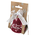 Nekupto Weihnachtsglocke aus Keramik mit Aufschrift Wonderful Grandma pearl 5,5 x 5,5 cm