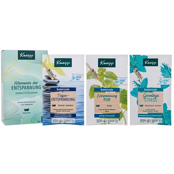 Kneipp Wellness Moment Goodbye Stress Badesalz 60 g + Perfect Rest Badesalz 60 g + Deep Rest Badesalz 60 g, Kosmetikset