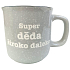 Albi Steingutbecher grau Super Opa weit und breit 400 ml