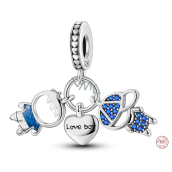 Charm Sterlingsilber 925 Geschwister Brüder 3-in-1, Anhänger für Armband Familie