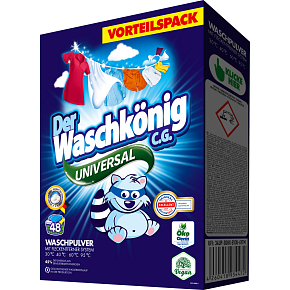 Waschkönig Waschpulver Universal, 48 Waschladungen, 2,88 kg