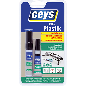 Ceys Special Plastik Kleber für schwierige Kunststoffe, 3 g + 4 ml