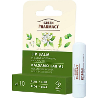 Green Pharmacy Aloe Vera und Limette feuchtigkeitsspendender Lippenbalsam, 3,6 g