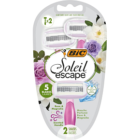 BIC Soleil Escape Rose & Magnolia, Damen-Einwegrasierer, 2 Stk.