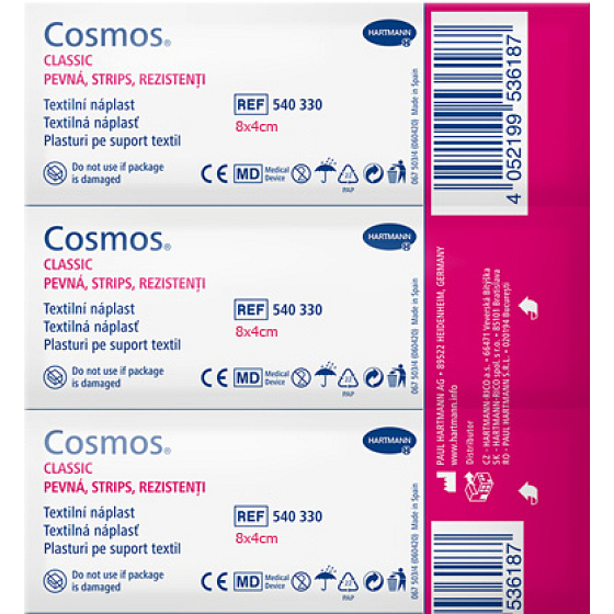 Cosmos Feste Strips Pflaster, 8 × 4 cm, 3 Stk.