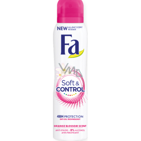 Fa Soft & Control Orangenblütenduft Antitranspirant Deodorant Spray für Frauen 150 ml