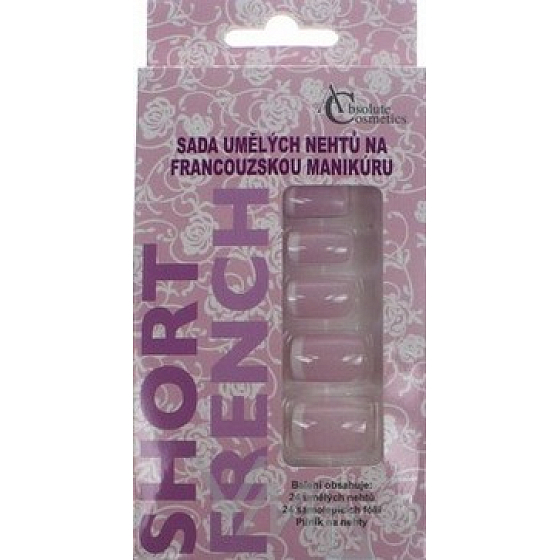 Absolute Cosmetics Künstliche Nägel für French Manicure 24 Pieces Pink