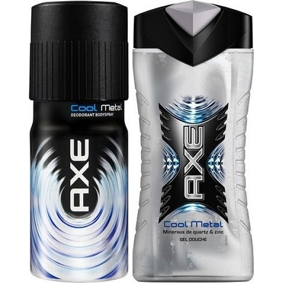 Axe Cool Metal Deodorant Spray für Männer 150 ml + Duschgel 250 ml, Kosmetikset