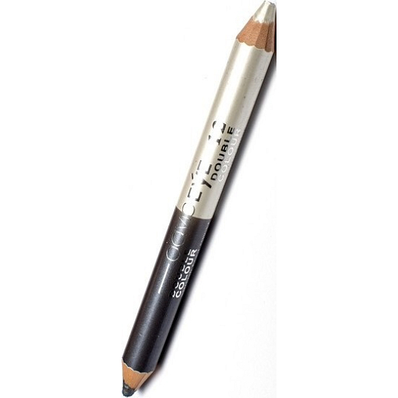 Princessa Davis Eye Doppelfarbstift Lidschatten + Spitzer 012 Grau und Weiß 6g