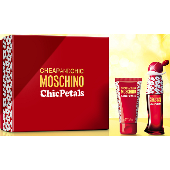 Moschino Günstige und schicke schicke Blütenblätter Eau de Toilette 30 ml + Körperlotion 50 ml, Geschenkset