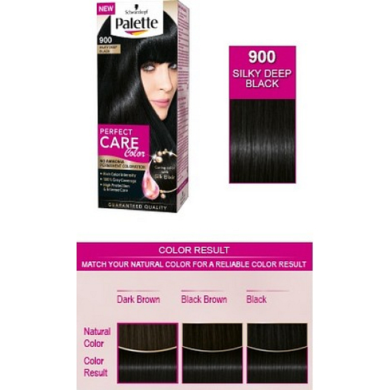 Schwarzkopf Palette Perfect Color Care Haarfarbe 900 Silk Deep Black