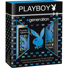 Playboy Generation for Him parfümiertes Deodorantglas 75 ml + Duschgel 250 ml, Kosmetikset