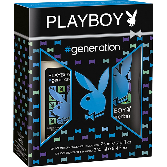 Playboy Generation for Him parfümiertes Deodorantglas 75 ml + Duschgel 250 ml, Kosmetikset