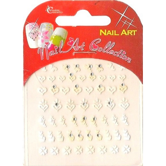 Absolute Cosmetics Nail Art selbstklebende Nagelaufkleber 3DS250 1 Blatt