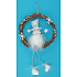 Weidenkranz mit einem Schneemann in einem Zylinder 17 cm