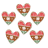Lebkuchen aus Filzfilz mit Clip 4 cm, 6 Stück