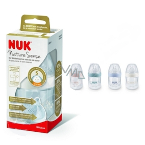 Nuk Nature Sense Plastik-Latex-Zitzenflasche 0 - 6 Monate, Zitzengröße S 150 ml