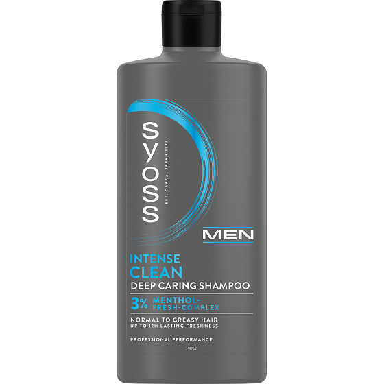 Syoss Men Clean & Cool Shampoo für normale bis fettige Haare, 440 ml