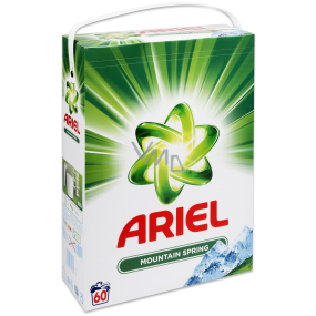 Ariel Mountain Spring Waschpulver für saubere und duftende Wäsche ohne Flecken Box 60 Dosen 4,5 kg