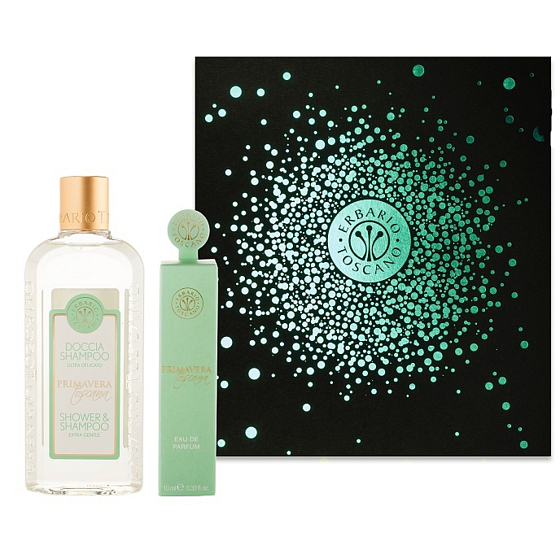 Erbario Toscano Tuscan Spring Duschgel 125 ml + Eau de Parfum für Damen 7,5 ml, Luxuskosmetikset