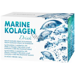 Biomedica Marine Collagen Trinken Sie flüssiges Nahrungsergänzungsmittel mit Süßstoff, enthält Kollagen aus Seefisch, für Knochen, Haut und Bindegewebe 30 Beutel à 12 g