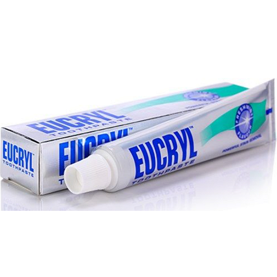 Eucryl Freshmint Zahnpasta zur Entfernung von Flecken durch Rauchen, Teetrinken oder Rotwein 50 ml