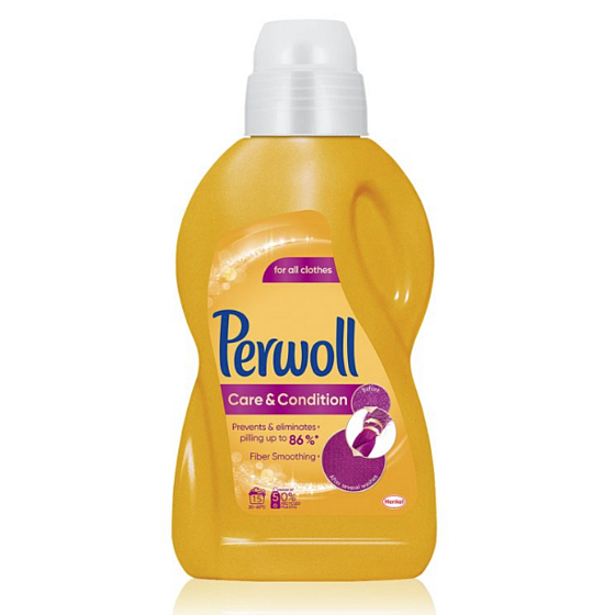 Perwoll Care & Repair Waschgel erneuert die Fasern und verhindert das Pilling von 15 Dosen von 900 ml