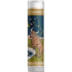 Crazy Rumors Zodiac Bull Lippenbalsam mit Vanille-, Rosen- und Pflaumengeschmack 4,4 ml