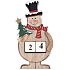 Emocio Adventskalender Schneemann farbig Holz 10 x 17 cm