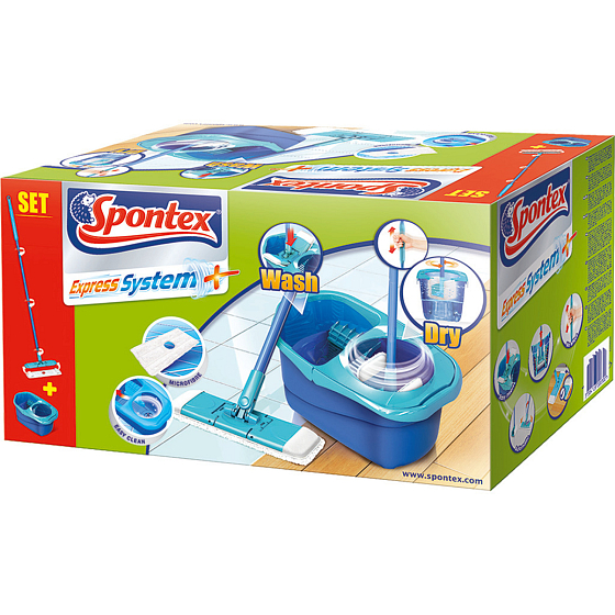 Spontex Express System Plus plochý mop + vědro 8 l