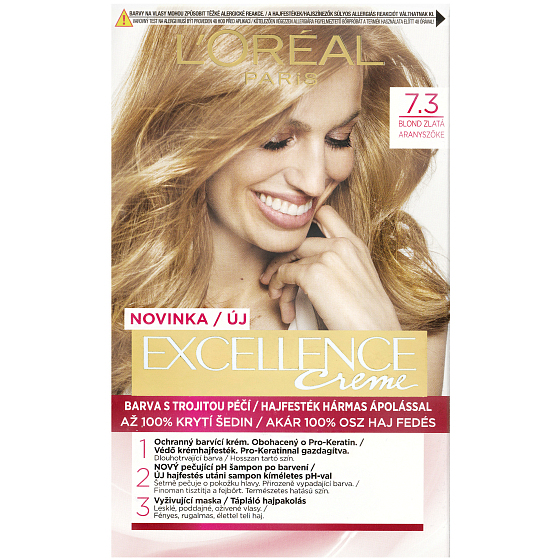 Loreal Excellence Haarfarbe 7.3 Blondes Gold