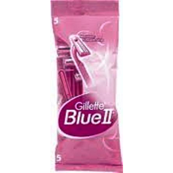 Gillette Lady Blue II Women Einwegrasierer mit Feuchtigkeitsband 5 Stück, für Damen