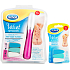 Scholl Velvet Smooth Nagelpflegesystem Pink elektrische Nagelfeile + Scholl Velvet Smooth Pink Ersatzkopf für elektrische Nagelfeile 3 Stück, Duopack