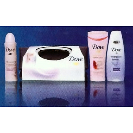 Dove Softening Duschgel 250 ml + lila Handtasche, Kosmetikset