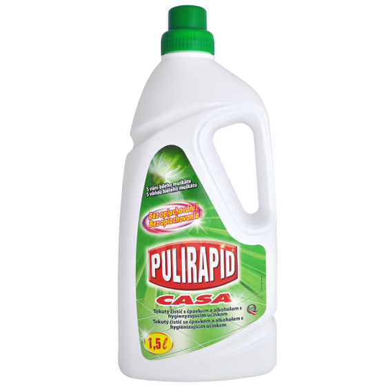 Pulirapid Casa Muschio Bianco Weißer Moschus Universalreiniger mit Ammoniak und Alkohol für alle abwaschbaren Oberflächen im Haushalt 1,5 l