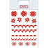 Ovo Stroh Abziehbilder Rot 12 Motive 1 Blatt