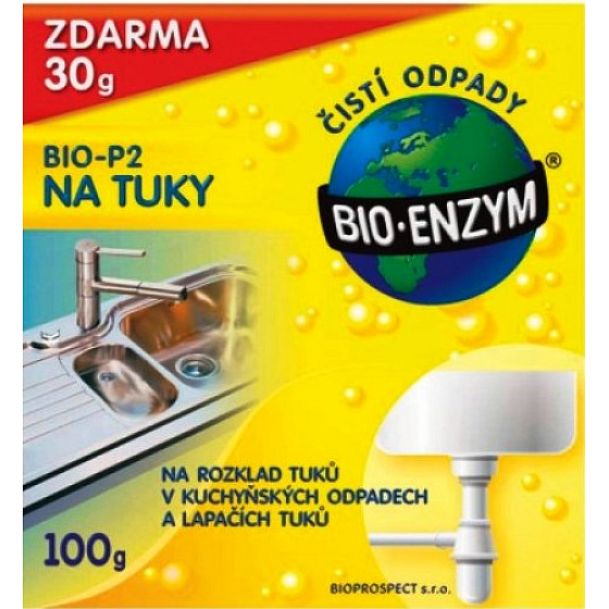 Bioenzym Bio-P2 Biologische Zubereitung zur Zersetzung von Fetten in Abfallsystemen 100 g