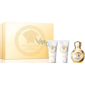 Versace Eros pour Femme parfümiertes Wasser für Frauen 50 ml + Körperlotion 50 ml + Duschgel 50 ml, Geschenkset