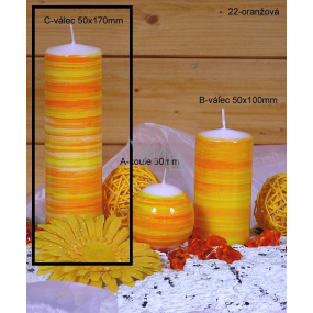 Lima Twist Kerze orange Zylinder 50 x 170 mm 1 Stück