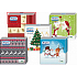 Regina Papierservietten 1 Lage 33 x 33 cm 20 Stück Weihnachtsrot, beige Streifen