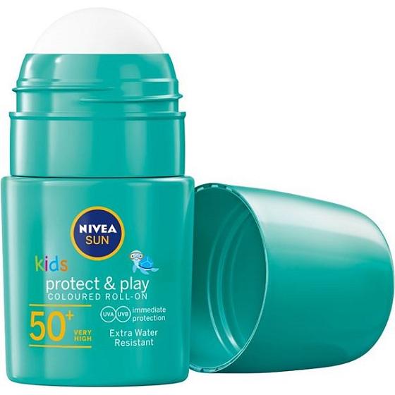 Nivea Sun Kids OF 50+ grüne babyfarbene Sonnencreme in einer 50 ml Kugel