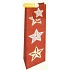 Nekupto Geschenk Papierflaschentasche 33 x 10 x 9 cm rot mit Sternen Weihnachten WLH