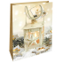Nekupto Geschenk Papiertüte 46 x 33 x 10,5 cm goldene Laterne Weihnachten WBXL 1957 01