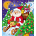 Presse Plastiksack 44 x 50 cm mit Henkel Weihnachtsmann auf seinem Schlitten